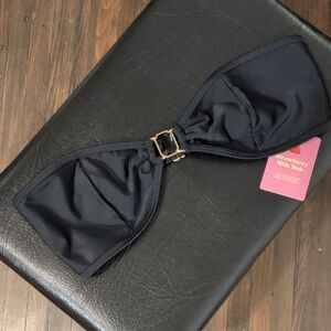 STRAWBERRY MILK MOB black strapless swim top